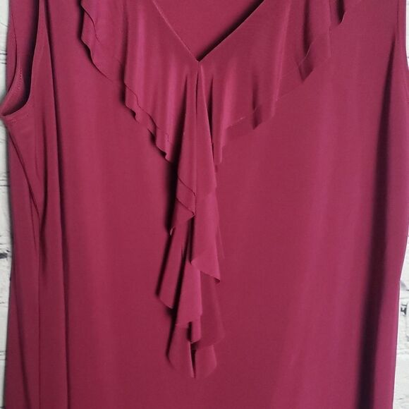 Maroon/Burgundy  Dress Barn Top - Picture 3 of 5